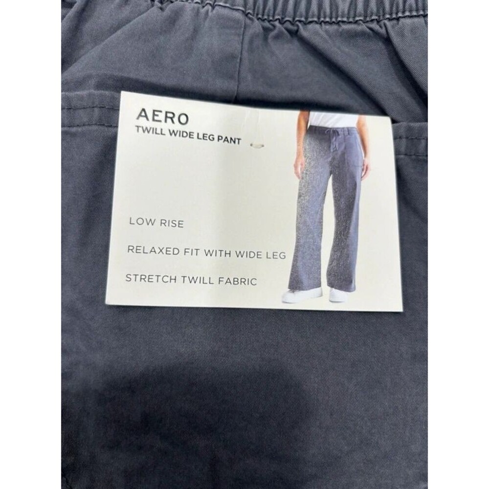 NWT Aero Grey Twill Wide Leg Medium Pants - Picture 7 of 7